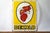 c. 1950s-1960s; DeKalb Poultry Research Inc. - DeKalb, IL Bold single-sided porcelain advertising sign featuring the head...