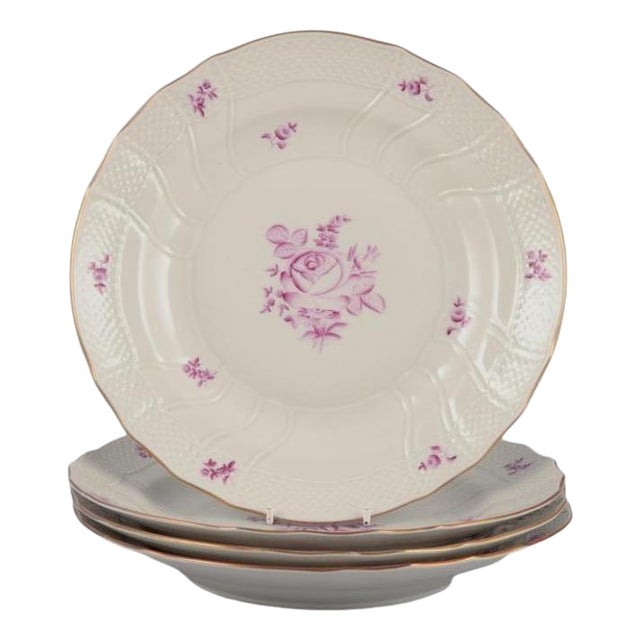 Mid 20th Century Dinner Plates from Herend, Hungary, Set of 4 For Sale
