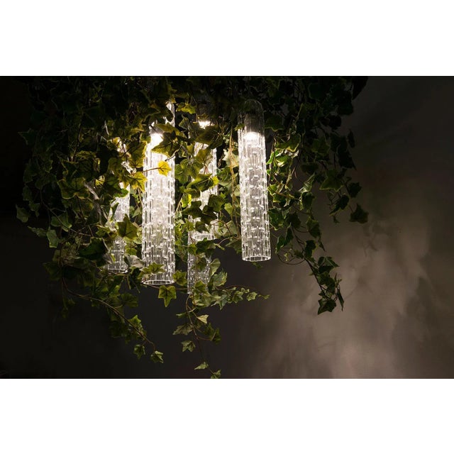 Flower Power Chandelier with Murano Glass and Artificial Ivy from VGnewtrend For Sale - Image 4 of 6