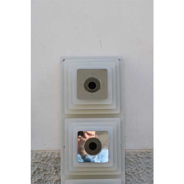 Metal Sculptural Minimalisa Ceiling Light in Enamelled Metal, Italy, 1960s For Sale - Image 7 of 11