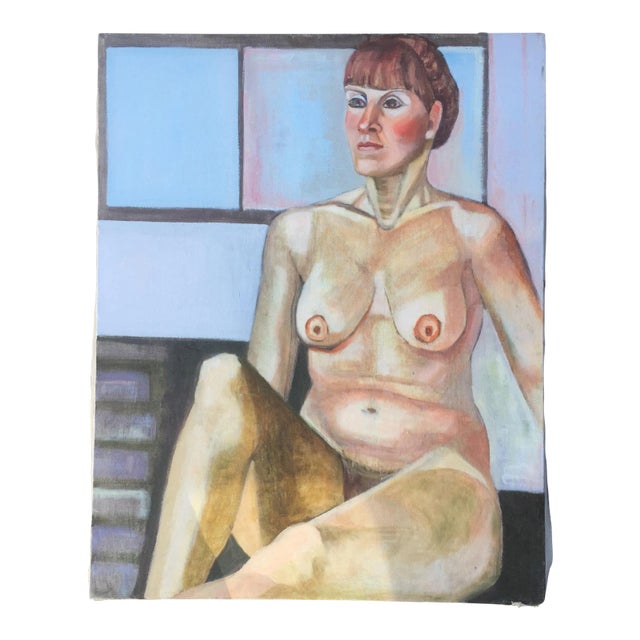 Vintage Original Female Nude Painting For Sale