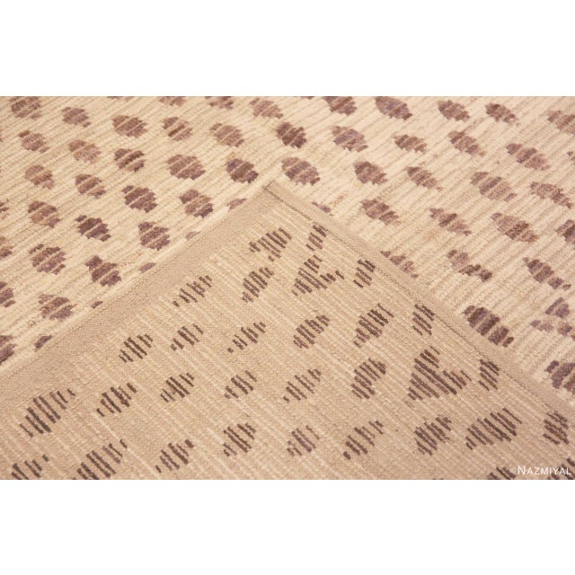 Textile Nazmiyal Collection Ivory Cream and Light Brown Color Tribal Artistic Modern Area Rug For Sale - Image 7 of 7