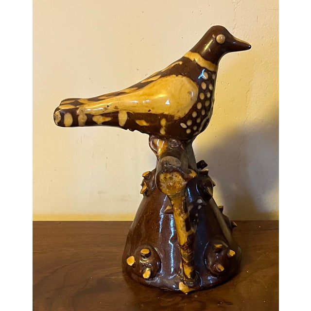 Ceramic Antique 19th Century English Folk Art Staffordshire Redware Slip Decorated Bird Whistle, Circa 1820 For Sale - Image 7 of 15