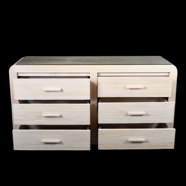 Late 20th Century Blonde Pencil Reed Dresser For Sale - Image 5 of 6