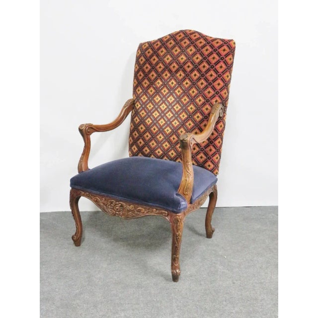 Fairfield Louis XV Style Carved Walnut Arm Chair For Sale In Philadelphia - Image 6 of 6