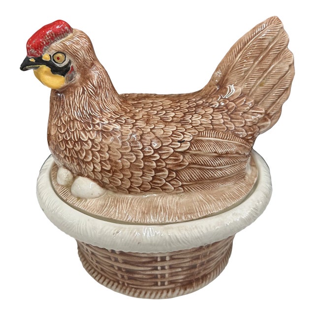 Vintage Hen Shaped Lid Tureen For Sale
