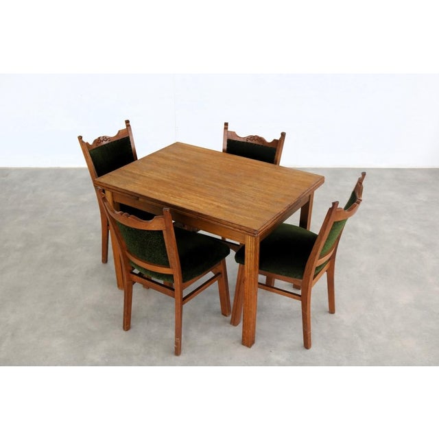 1940s Art Deco Extendable Dining Table, 1940s For Sale - Image 5 of 11