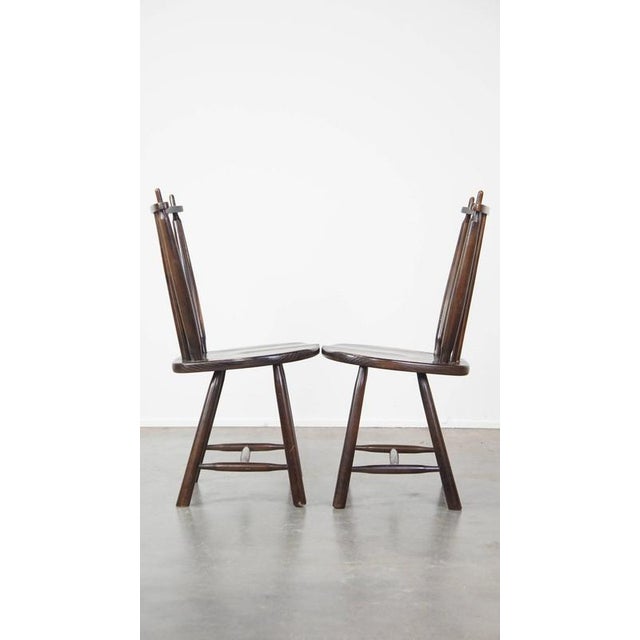 Vintage Wooden Bar Chairs from De Ster Gelderland, Set of 4 For Sale - Image 4 of 15
