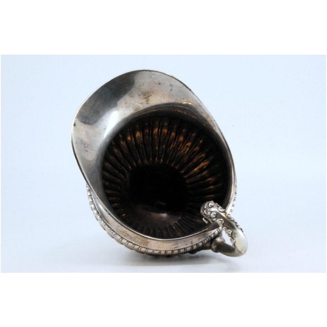 Metal Creamer in Fluted Silver For Sale - Image 7 of 11