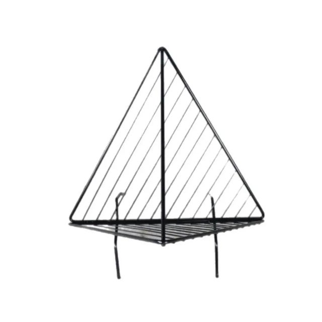 Vintage Abstract Mathieu Matégot Insp Mid Century Magazine Vinyl Album Holder Rack For Sale In Tampa - Image 6 of 7