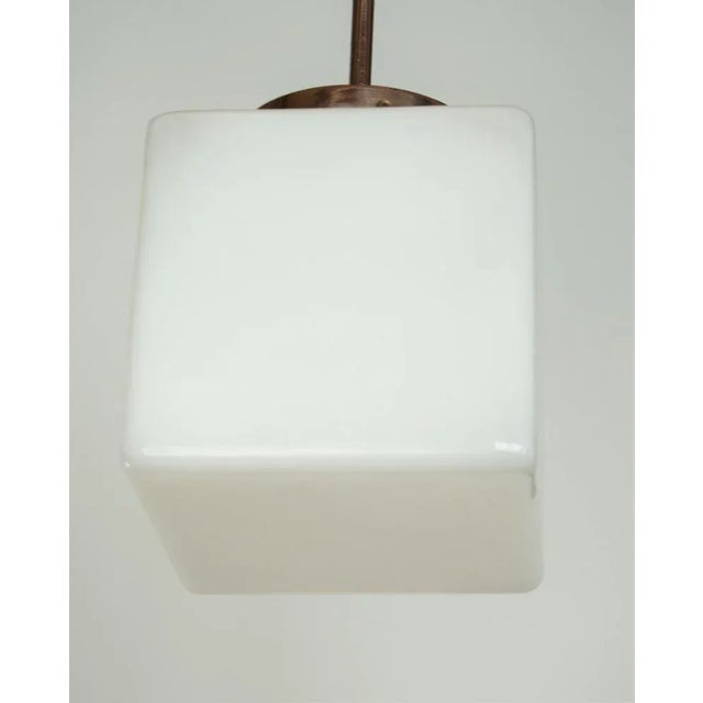 Metal Bauhaus Style Cube Ceiling Lamp by Walter Kostka for Atrax Gesellschaft For Sale - Image 7 of 8