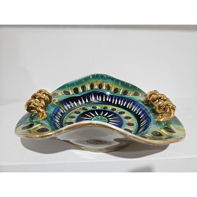 Ceramic Plate from H. Bequet Quaregnon, Belgium, 1950s For Sale - Image 4 of 15