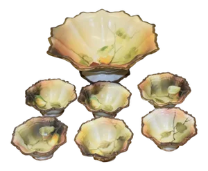 Nippon Hand Painted Porcelain Bowls - 7 Pieces