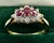 Vintage Ruby and Diamond Cluster Ring, 1980s For Sale - Image 6 of 15