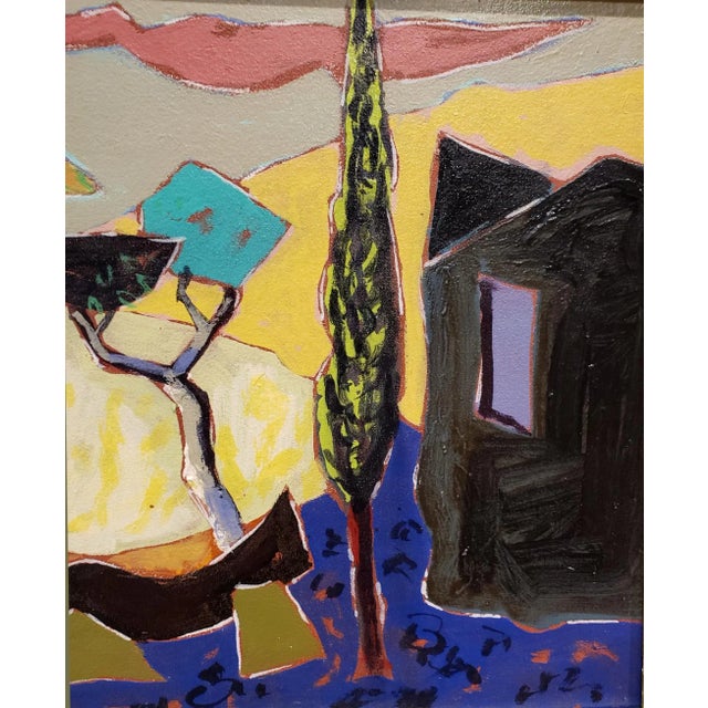 Jacques Lamy Bright Modern Mediterranean Spanish Landscape by Jacques Lamy For Sale - Image 4 of 6