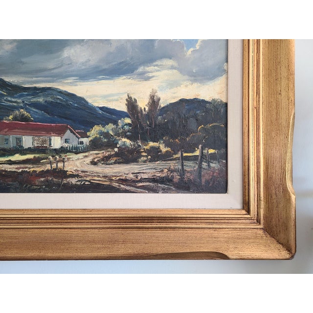 Joshua Meador Vintage Oil Painting Plein Air Rural California Landscape For Sale - Image 12 of 18