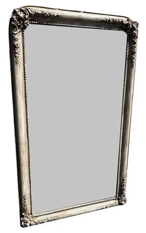 Large Antique 19th Century French Painted Mirror
