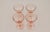Beautiful set of four pink glasses.