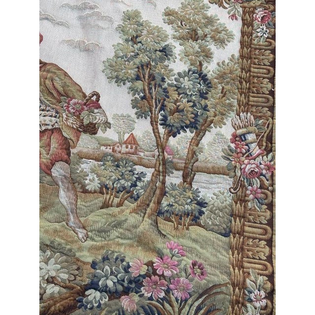 Vintage French Jacquard Halluin Tapestry, 1960s For Sale - Image 14 of 18