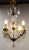 Mid-Century French Chandelier with Crystal Drops and Ball For Sale - Image 4 of 9
