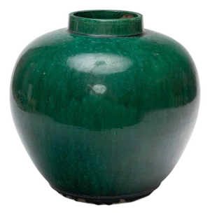 Chinese Jade Green Glazed Jar, C. 1890