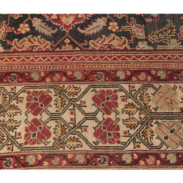 Textile Antique Indian Amritsar Handmade Wool Rug For Sale - Image 7 of 9