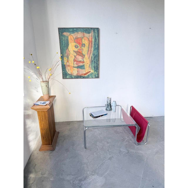 Red Bauhaus Modernist Tubular Coffee Table, 1970s For Sale - Image 8 of 18