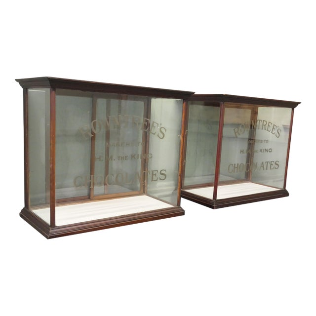 Shop Display Cabinets from Rowntree's Chocolates, 1920, Set of 2 For Sale