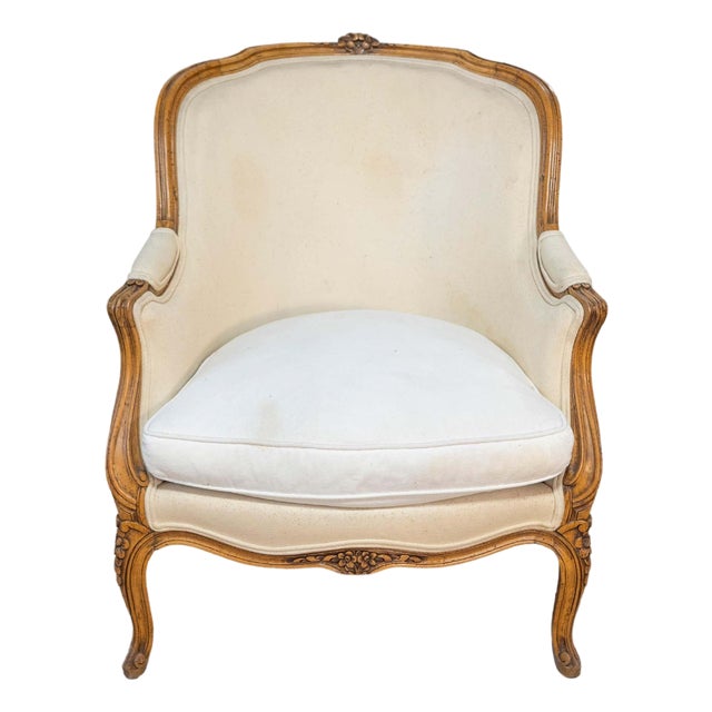 20th Century French Louis XV Style Bergere For Sale