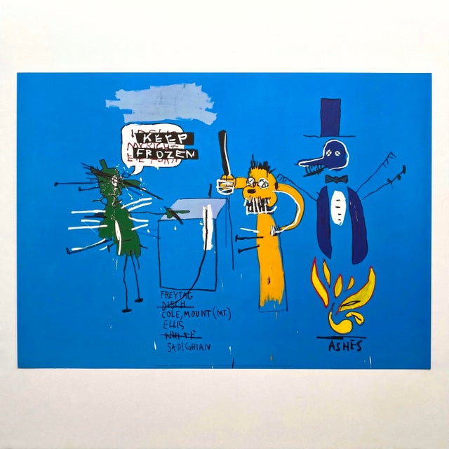 Jean Michel Basquiat Estate Offset Lithograph Pop Art Print " the Dingoes That Park Their Brains With Their Gum " 1988 For Sale - Image 10 of 12