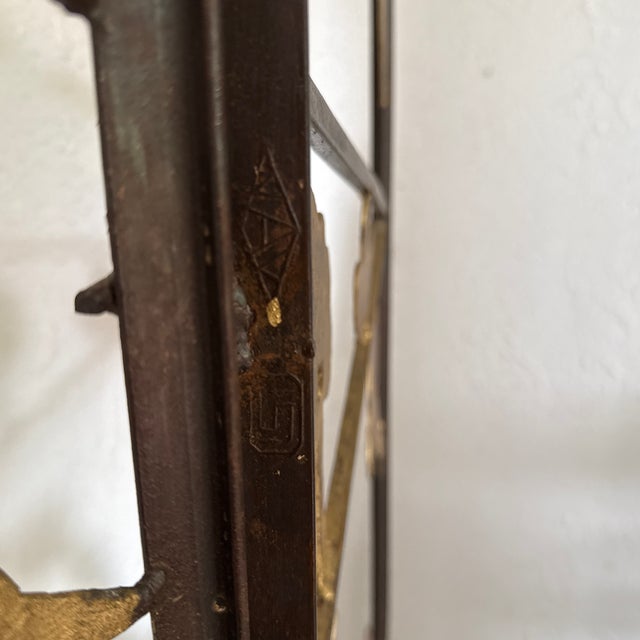A Vintage Metalwork Room Divider With Animals, Figures and Naturalistic Objects For Sale - Image 10 of 12