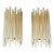 1970s Gold Metal Connected Tube Style Wall Sconces For Sale