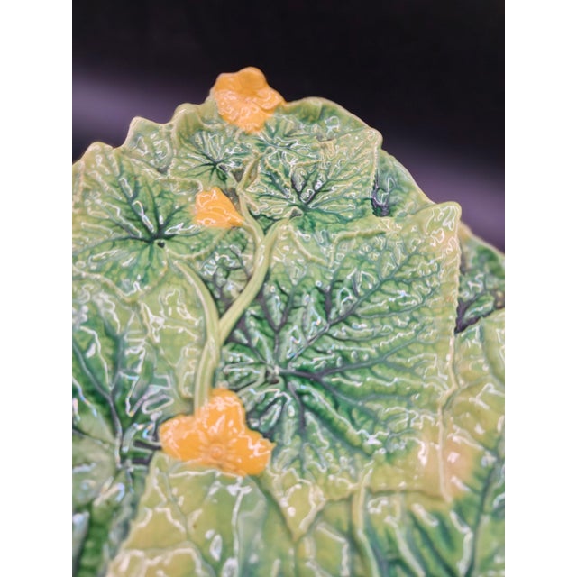 Antique c.1875 Victorian English George Jones Cucumber Platter 17" For Sale - Image 16 of 17