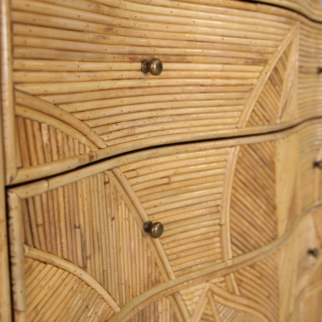 Curved Rattan Chest of Drawers For Sale - Image 16 of 18