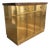 Attributed Mastercraft Brass & Burl Wood Bar Cabinet / Dry Bar, 1970s For Sale