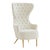 Jezebel Cream Velvet Wingback Chair For Sale