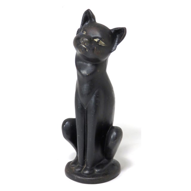 Vintage 1930s Hubley Cast Iron Seated Siamese Cat Doorstop Chairish