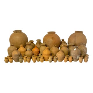 46 Piece Collection of 19th /20th C. Spanish Colonial Tinajas/ Vases For Sale