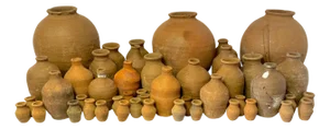46 Piece Collection of 19th /20th C. Spanish Colonial Tinajas/ Vases