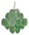 Vintage Italian Green Murano Glass Discs Chandelier, 1990s For Sale