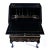 Black Lacquer Hand Painted Asian Chinoiserie Black Lacquer Secretary Writing Desk For Sale - Image 6 of 16