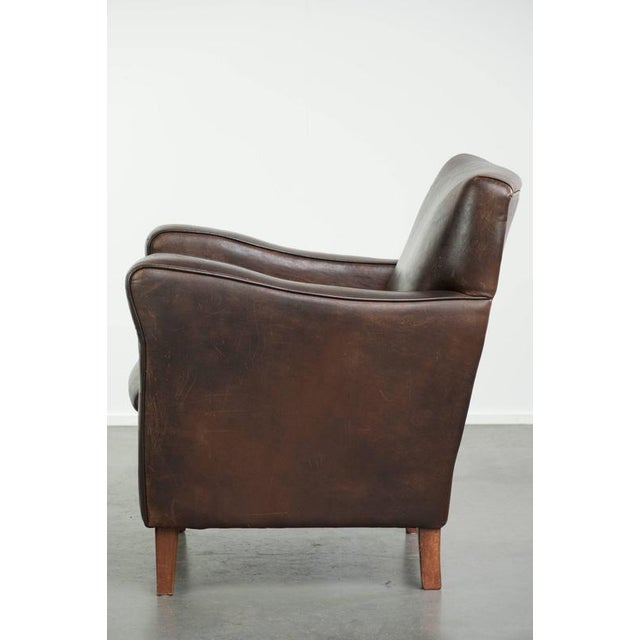 2000 - 2009 Vintage English Sheepskin Armchair For Sale - Image 5 of 13