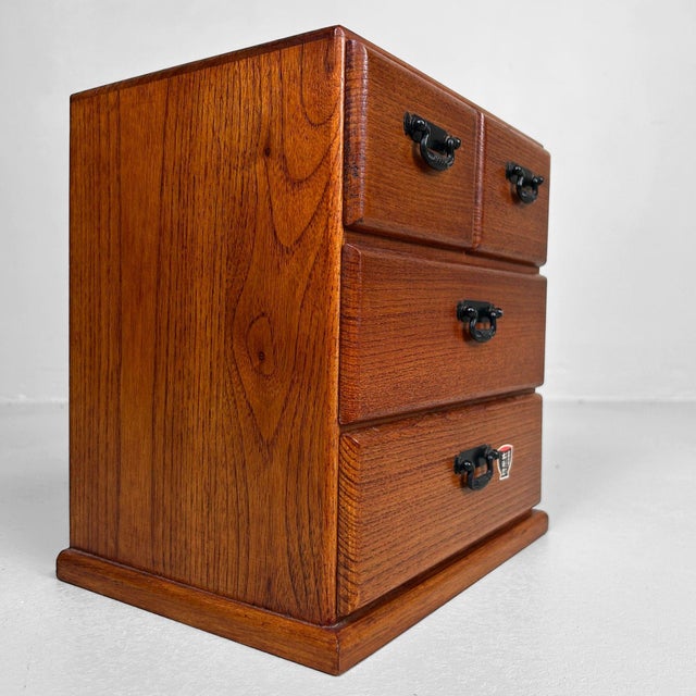 Yakusugi Wooden Jewelry Cabinet, 1970s For Sale - Image 6 of 12