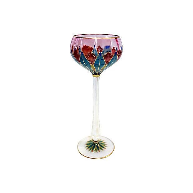 HandPainted Gold Stemware Chairish