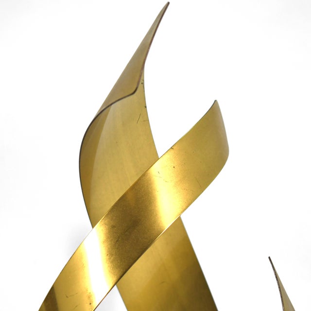 Mid-Century Modern Ribbon Form "Flame" Sculpture by C.Jeré For Sale - Image 3 of 9