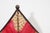 Metal Vintage Moroccan Berber Hand-Painted Red Hide & Iron Wall Sconce Shade, 1980s For Sale - Image 7 of 10