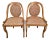 Antique 1920's French Art Deco Goosehead Accent/Dining Chairs - Set of 2 For Sale