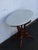 This gorgeous Side Table is made out of wood, solid wood, walnut, and marble. The End Table has Victorian Eastlake style...