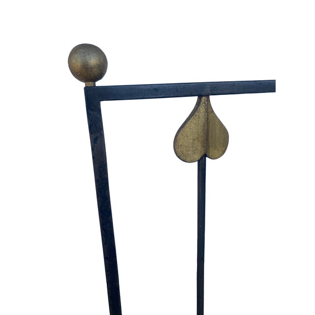 Mid 20th Century Set of 4 Iron Chairs For Sale - Image 9 of 12