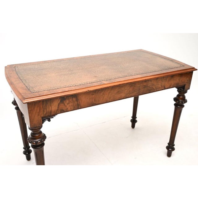 Antique Victorian Burr Walnut Writing Table, 1840 For Sale - Image 13 of 14